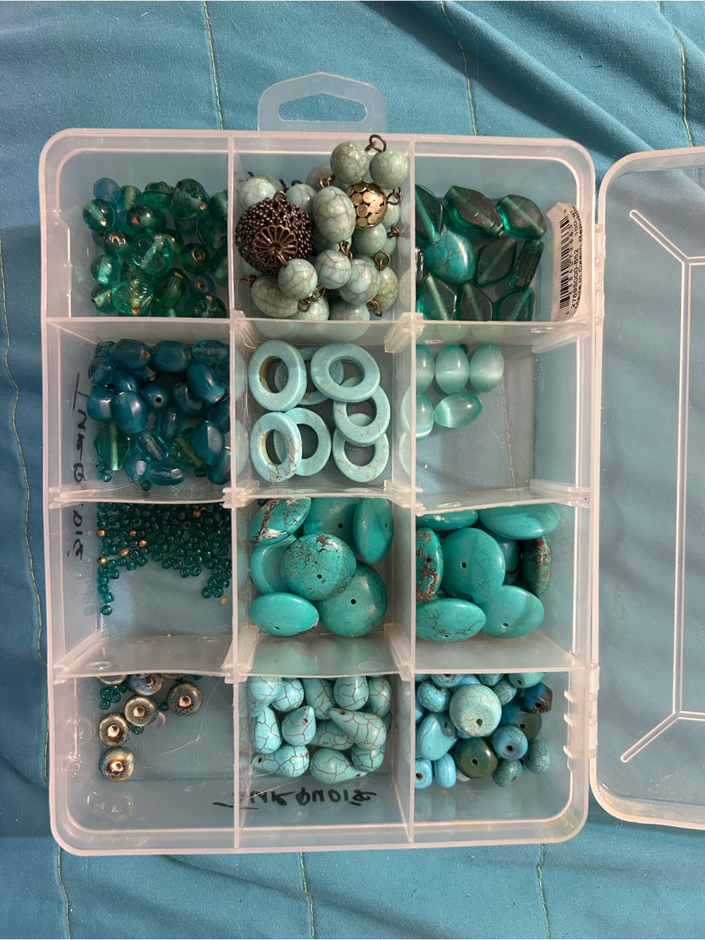 Turquoise Mixed Bead Assortment - Home Art Mixed Media